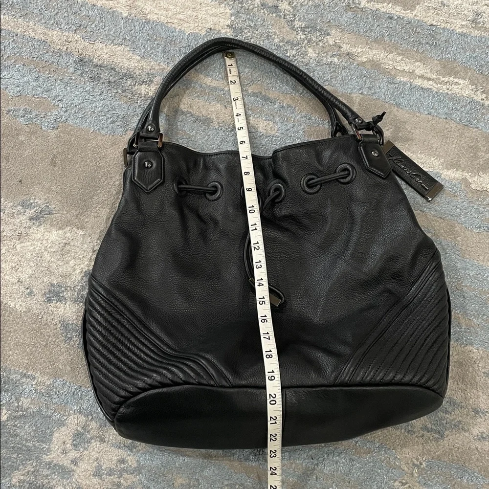 Kenneth Cole New York Black Leather Large Hobo Bag